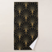 Goud en zwart patroon. Luxe achtergrond Badhanddoek (Badhanddoek)