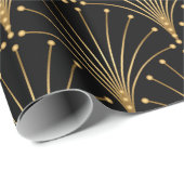 Goud en zwart patroon. Luxe achtergrond Cadeaupapier (Rol Hoek)