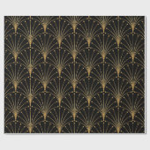 Goud en zwart patroon. Luxe achtergrond Cadeaupapier (Vlak)