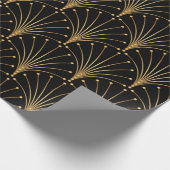 Goud en zwart patroon. Luxe achtergrond Cadeaupapier (Hoek)