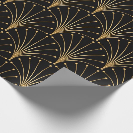 Goud en zwart patroon. Luxe achtergrond Cadeaupapier (Hoek)