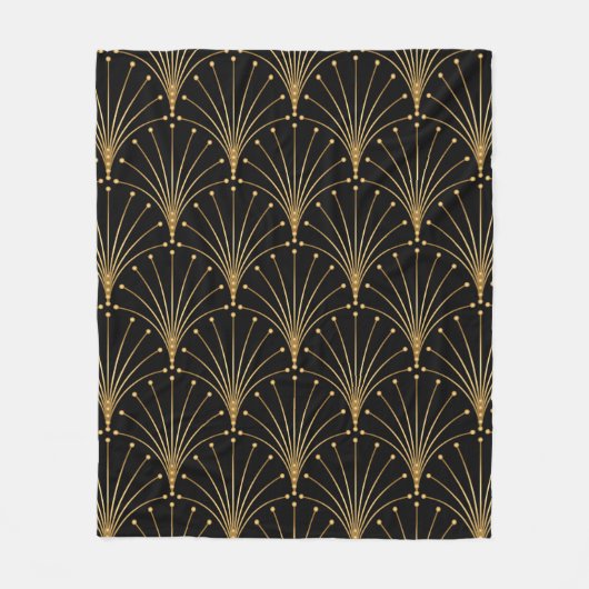 Goud en zwart patroon. Luxe achtergrond Fleece Deken (Voorkant)