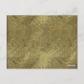 Goud en zwart Peacock Feather Tafelnummer (Achterkant)