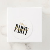 Goud en Zwart Pensioen Partij Bedankjes Labels (In situ)