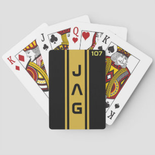 Goud en zwart, racestrips voor afspeelkaarten speelkaarten