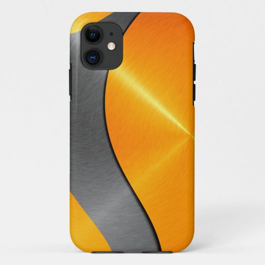 Goud en zwart Roestvrij staal Case-Mate iPhone Case (Achterkant)
