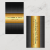 Goud en zwart Roestvrij staal Visitekaartje (Voorkant / Achterkant)