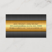 Goud en zwart Roestvrij staal Visitekaartje (Achterkant)