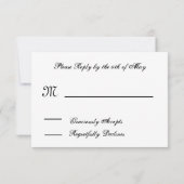 Goud en zwart RSVP-bruidbruin RSVP Kaartje (Achterkant)