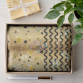 Goud en zwart steegje tissuepapier (Geschenk)