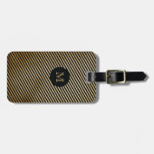 Goud en zwart StripedBagage-Label Bagagelabel (Voorkant horizontaal)