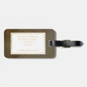 Goud en zwart StripedBagage-Label Bagagelabel (Achterkant horizontaal)