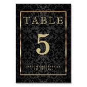 Goud en Zwart - Tafel Kaart (Achterkant)