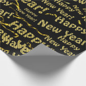 goud en zwart tekstpapier cadeaupapier (Hoek)