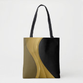 Goud en zwart tote bag (Voorkant)