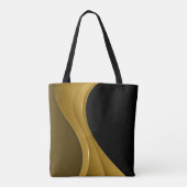 Goud en zwart tote bag (Achterkant)
