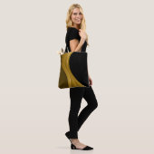 Goud en zwart tote bag (Op model)