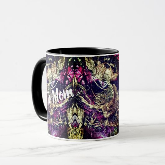 Goud en zwart touwen mok (Voorkant links)