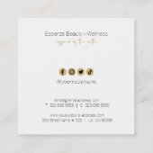 Goud en zwart Tribal Mandala Square Business Vierkante Visitekaartje (Achterkant)