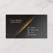 Goud en zwart visitekaartje (Achterkant)