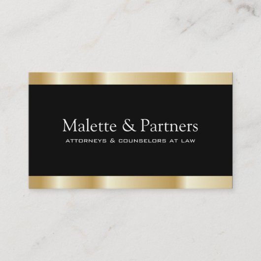 Goud en zwart Visitekaartje (Voorkant)