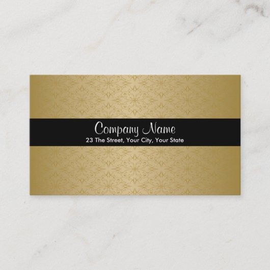 Goud en zwart Visitekaartje (Voorkant)