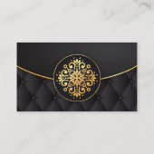 Goud en zwart visitekaartje met twee kanten (Achterkant)