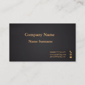 Goud en zwart visitekaartje met twee kanten (Voorkant)