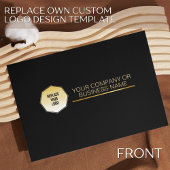 Goud en zwart, voeg je eigen foto toe om silhouet  visitekaartje