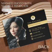 Goud en zwart, voeg je eigen foto toe om silhouet  visitekaartje