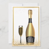 Goud en zwart Vrijgezellenfeest Kaart (Achterkant)