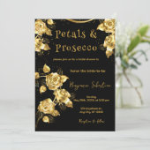 Goud en zwart Vrijgezellenfeest Kaart (Staand voorkant)