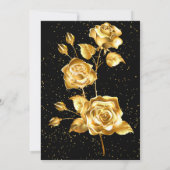 Goud en zwart Vrijgezellenfeest Kaart (Achterkant)