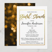 Goud en zwart Vrijgezellenfeest Kaart (Voorkant / Achterkant)