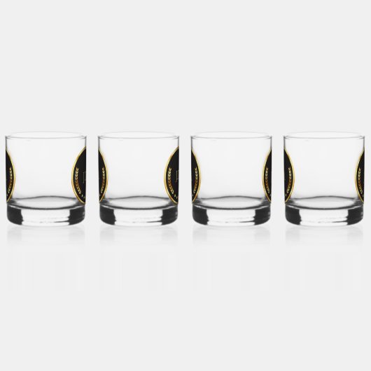 Goud en zwart whiskey glas (Links)