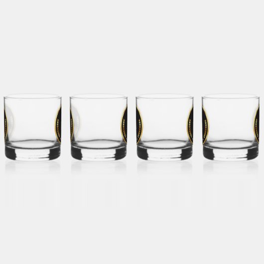 Goud en zwart whiskey glas (Rechts)