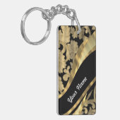 Goud en zwart-witbad sleutelhanger (Voorkant Links)