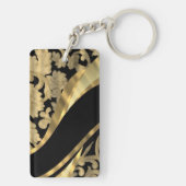 Goud en zwart-witbad sleutelhanger (achterkant)