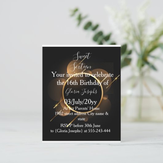 Goud en zwart, zestien foto's (Staand voorkant)