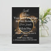 Goud en zwart, zestien foto's save the date (Staand voorkant)