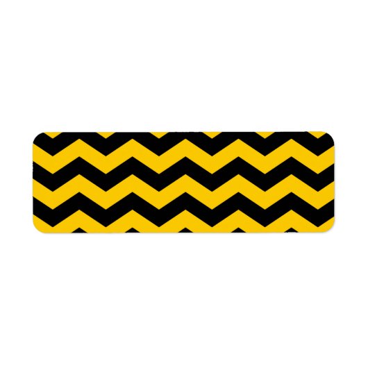 Goud en zwart Zigzag Etiket (Voorkant)