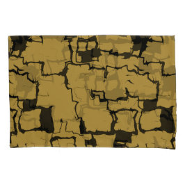 Goud en Zwarte Abstract Kussensloop