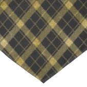 GOUD EN ZWARTE ARGYLE TARTAN PLAID TAFELKLEED (Gekanteld)