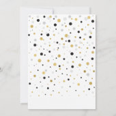 Goud en zwarte ballonnen Moderne geboorte Partij Kaart (Achterkant)