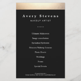 Goud en Zwarte Beauty Salon Promotie Flyer