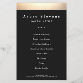 Goud en Zwarte Beauty Salon Promotie Flyer