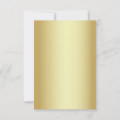Goud en Zwarte Bruiloft RSVP Kaartje (Achterkant)