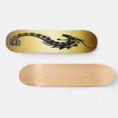 GOUD EN ZWARTE DRAGON ONTWERP SKATEBOARD (Horizontaal)