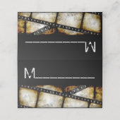  Goud en Zwarte Filmstrook Waterverf Plaatskaartje (Buitenkant ongevouwen)