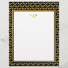 Goud en zwarte folie briefhoofd